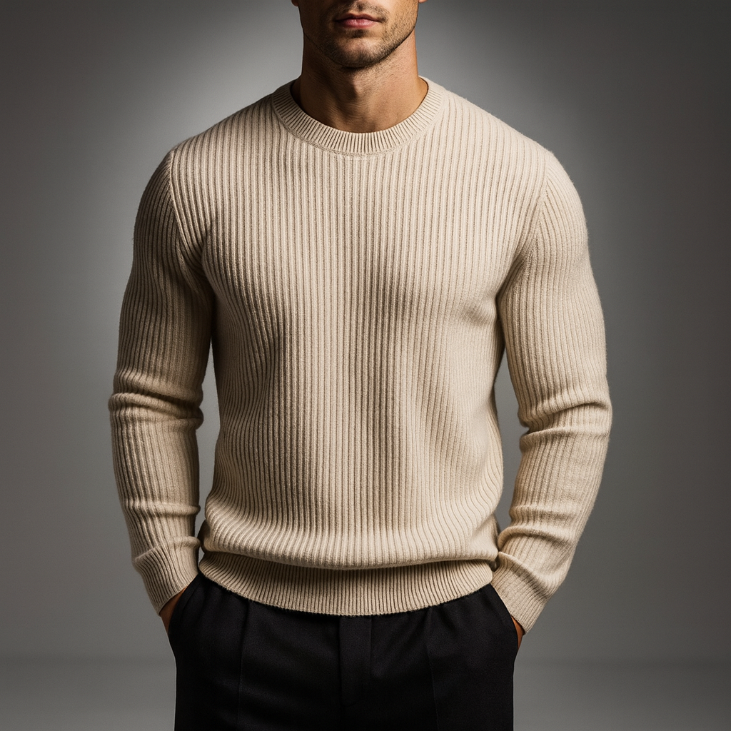 JONATHAN CLASSIC RIB-KNIT SWEATER