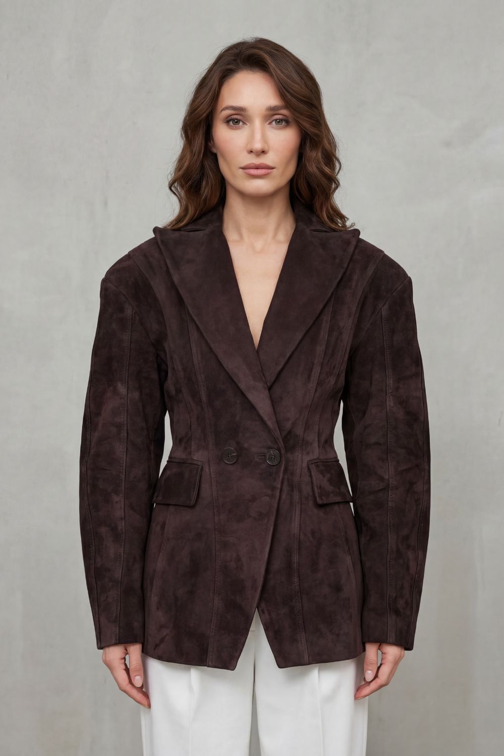 Savrielle – Sculpted silhouette – Suede jacket