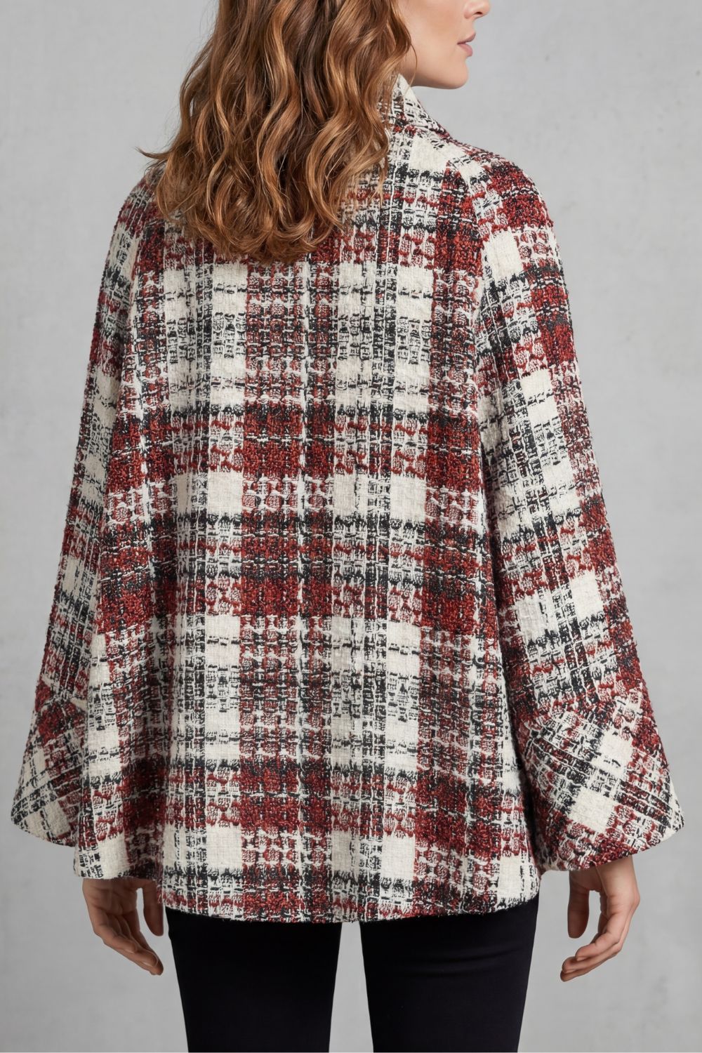 Rosélle – Vintage check flair – Wool cape coat