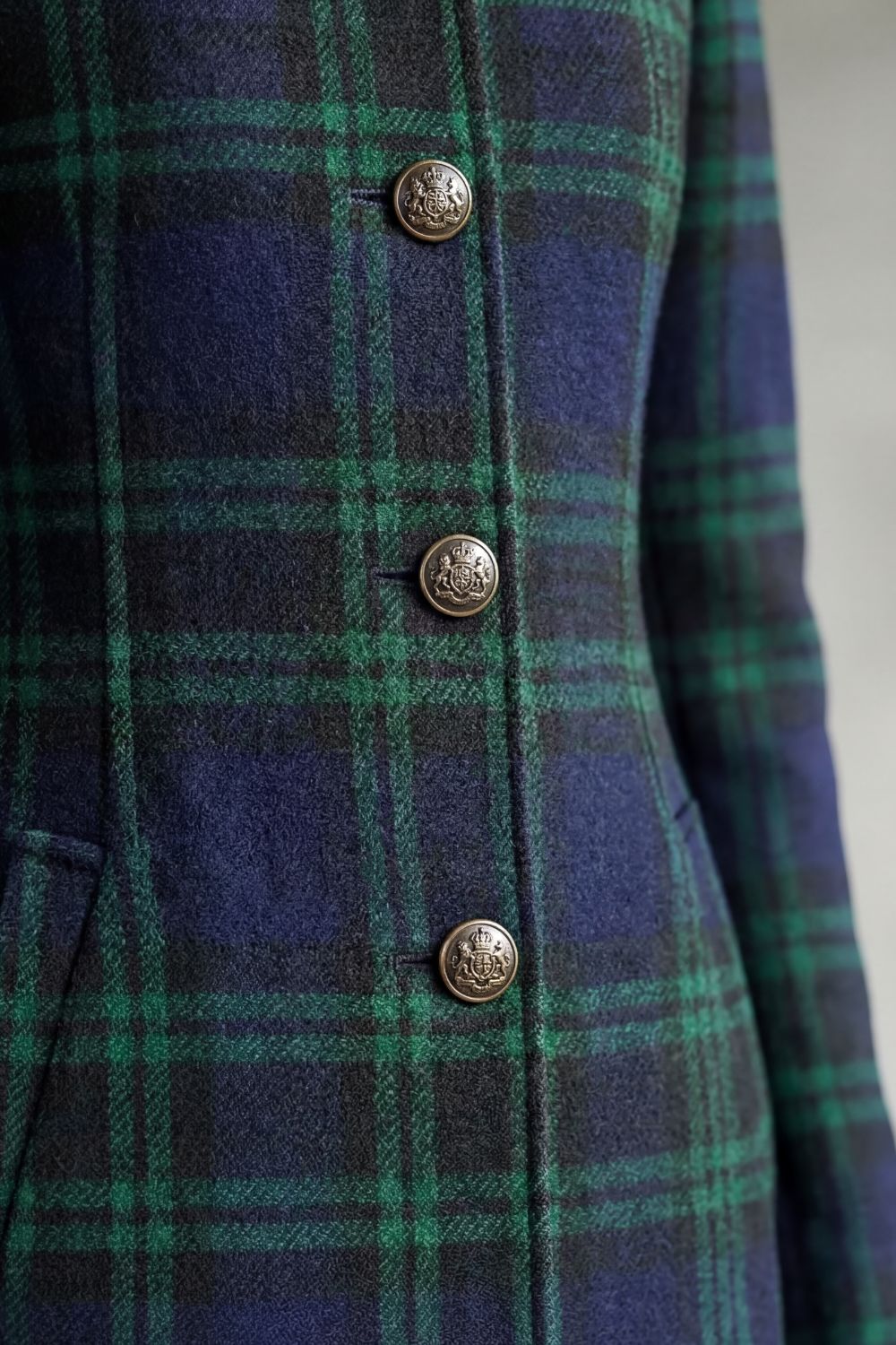 Rowleigh – Highland check silhouette – Wool blend coat