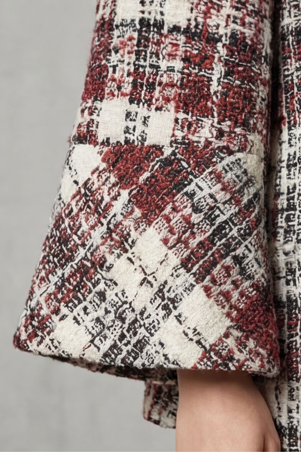 Rosélle – Vintage check flair – Wool cape coat