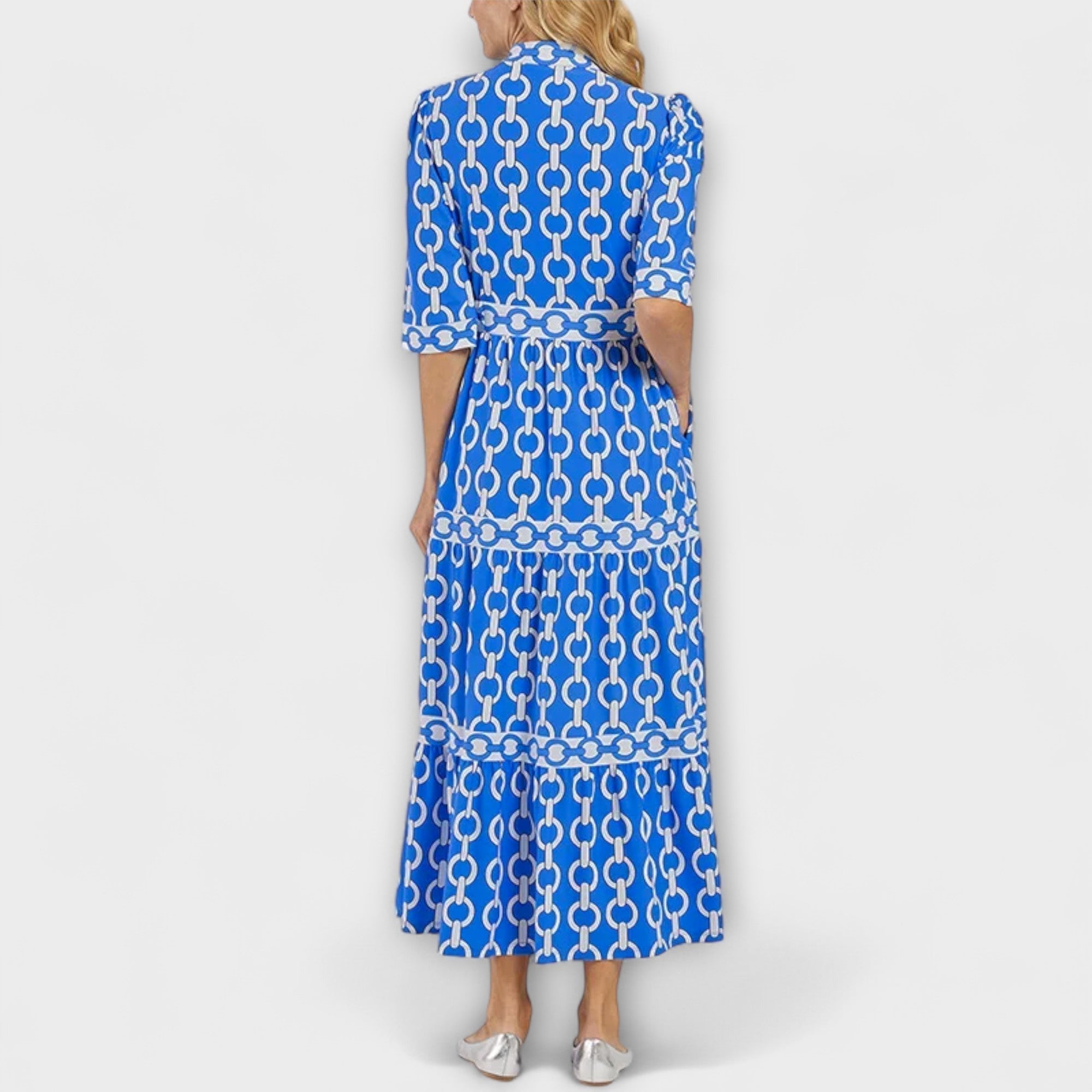 Lunedra | Midi dress with chain pattern