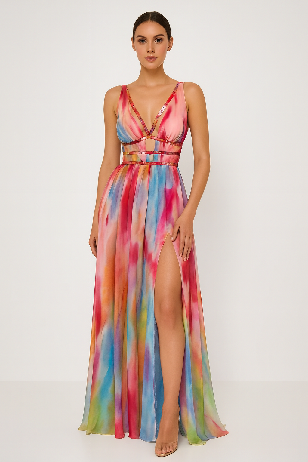 Elira | patterned maxi dress
