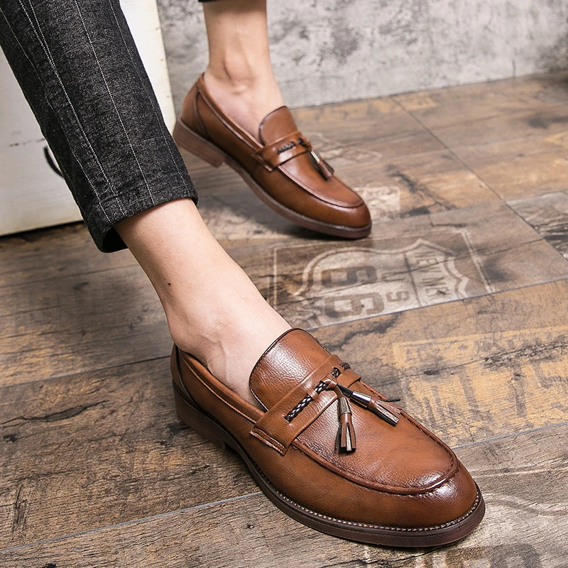 Leren Loafers met kwastjes