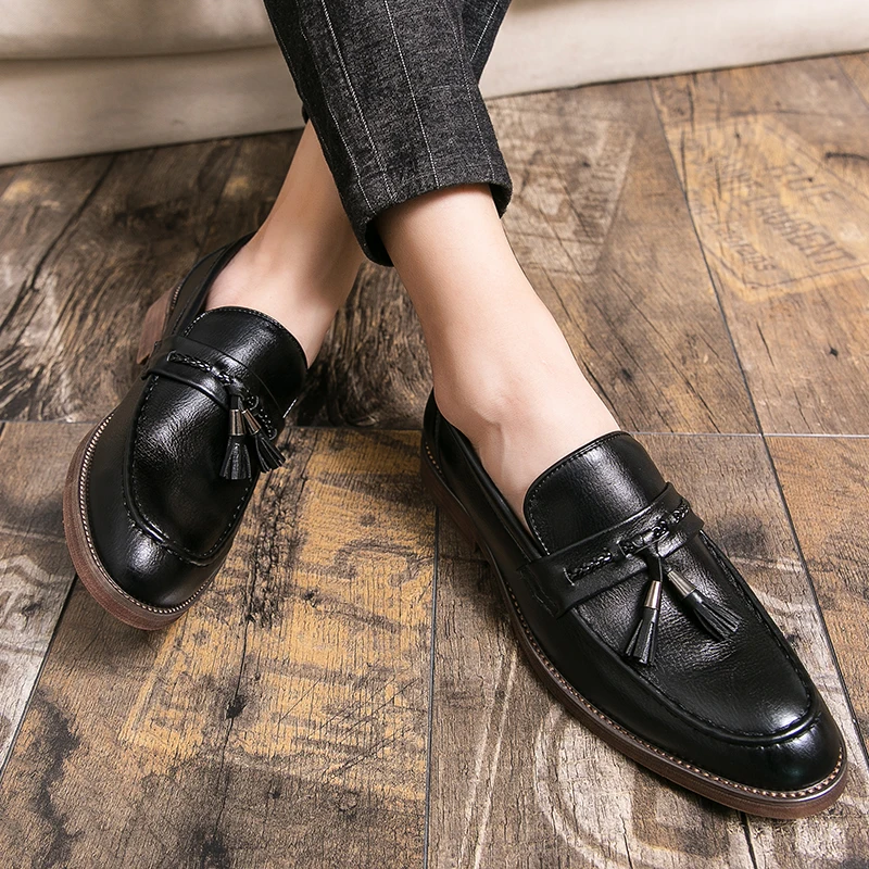 Leren Loafers met kwastjes