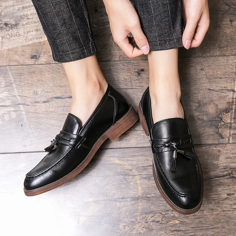 Leren Loafers met kwastjes