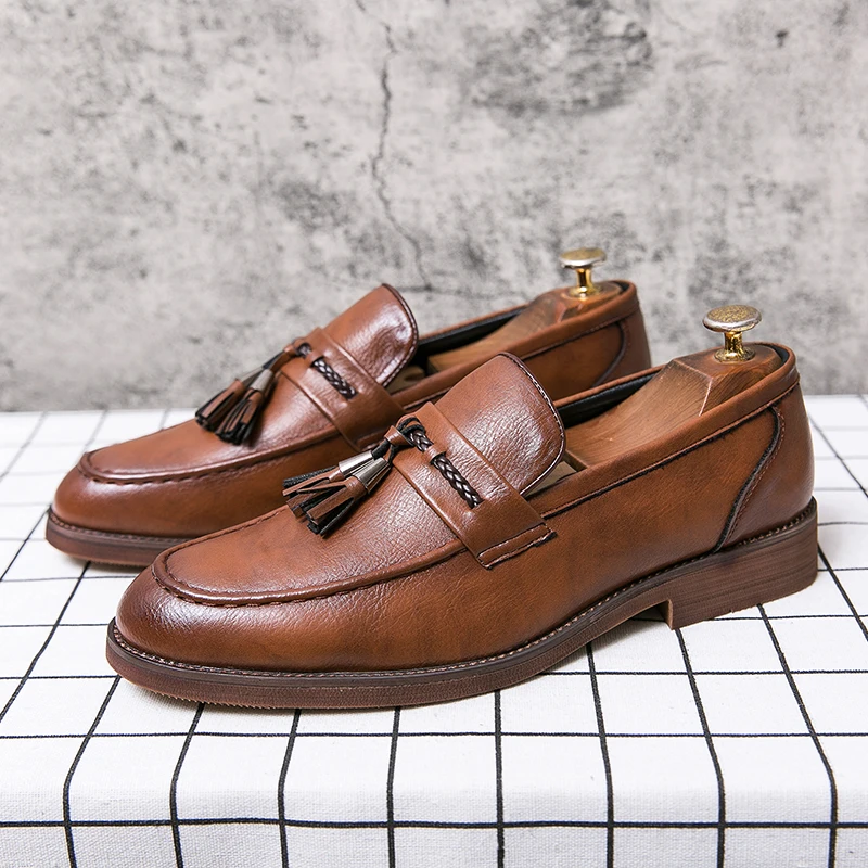 Leren Loafers met kwastjes