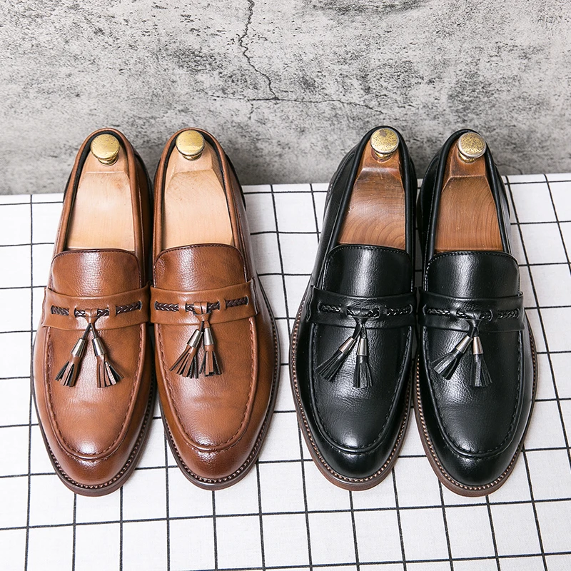 Leren Loafers met kwastjes