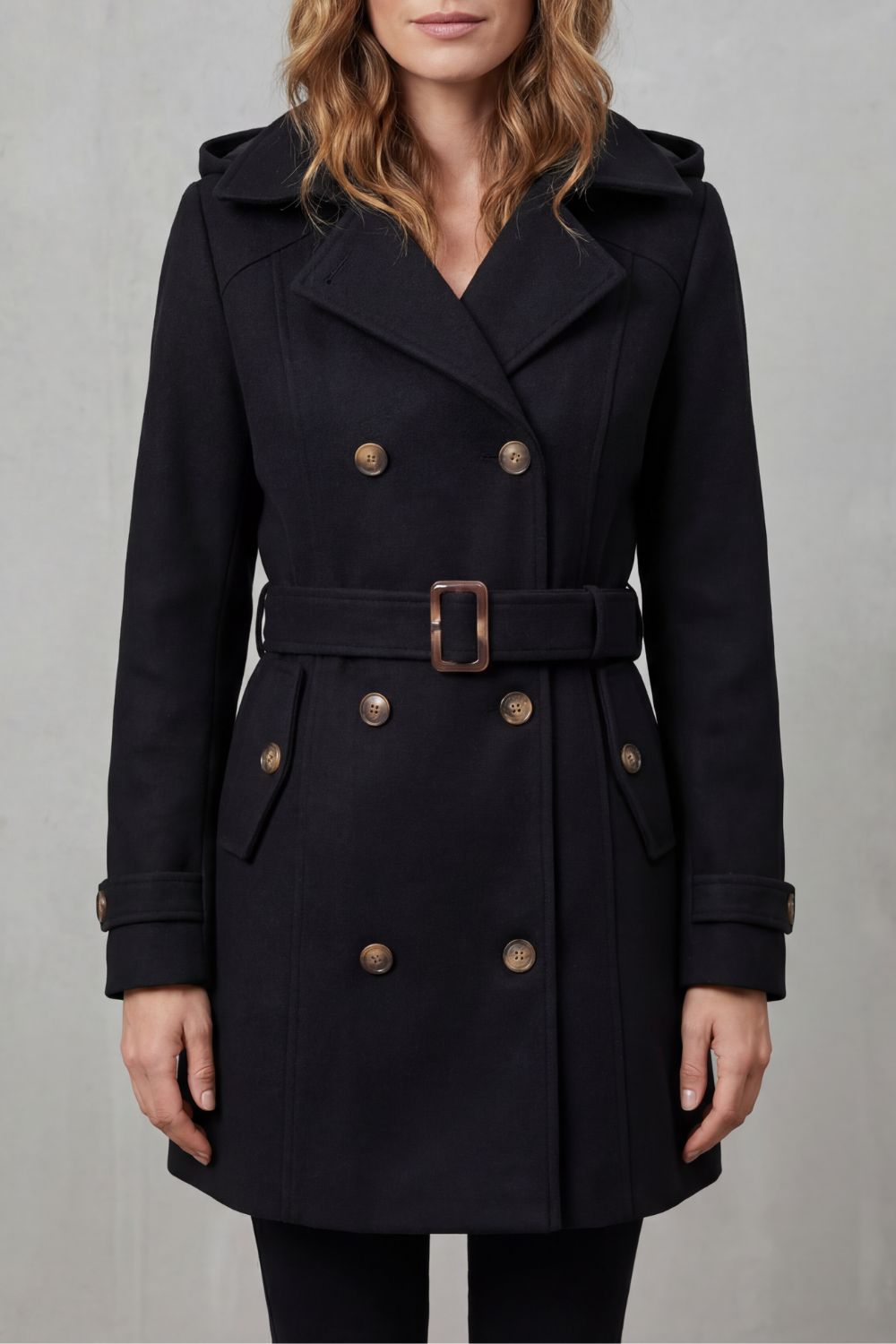 Solivane – Tailored elegance – Hooded trench coat