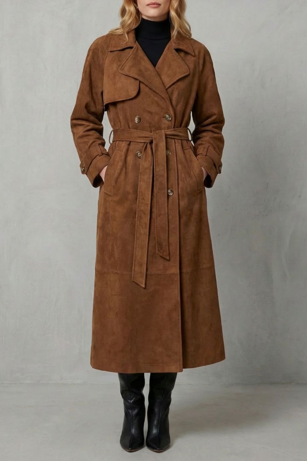 Velloré – Suede elegance – Trench coat