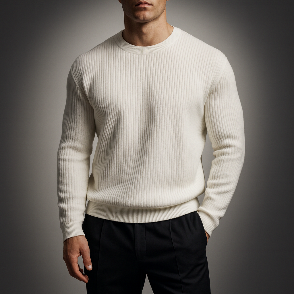 JONATHAN CLASSIC RIB-KNIT SWEATER