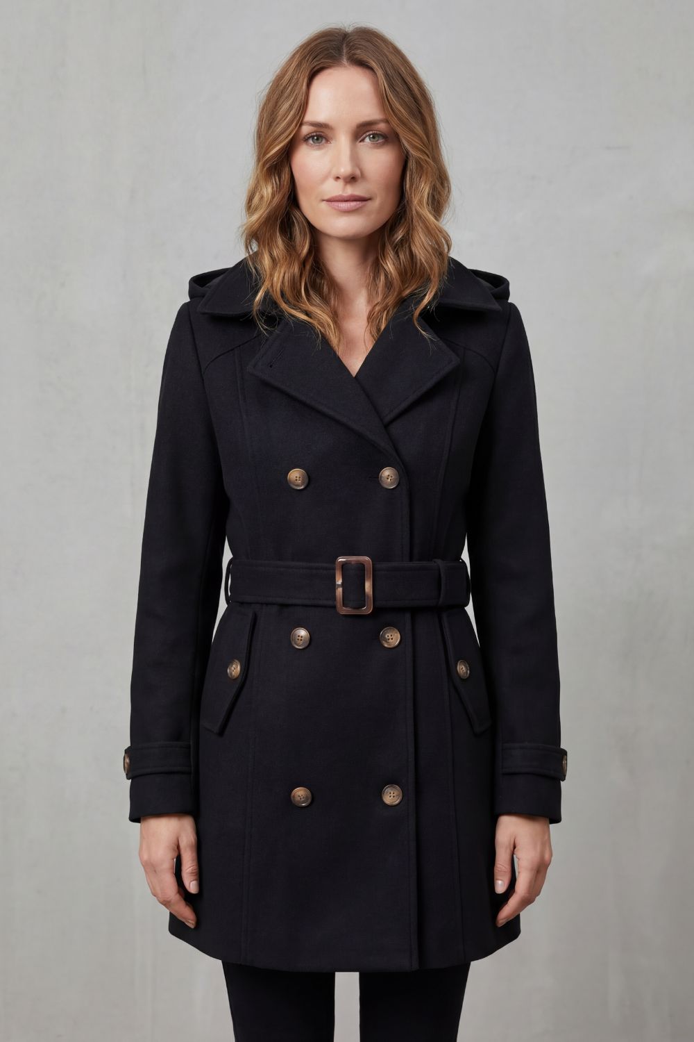 Solivane – Tailored elegance – Hooded trench coat
