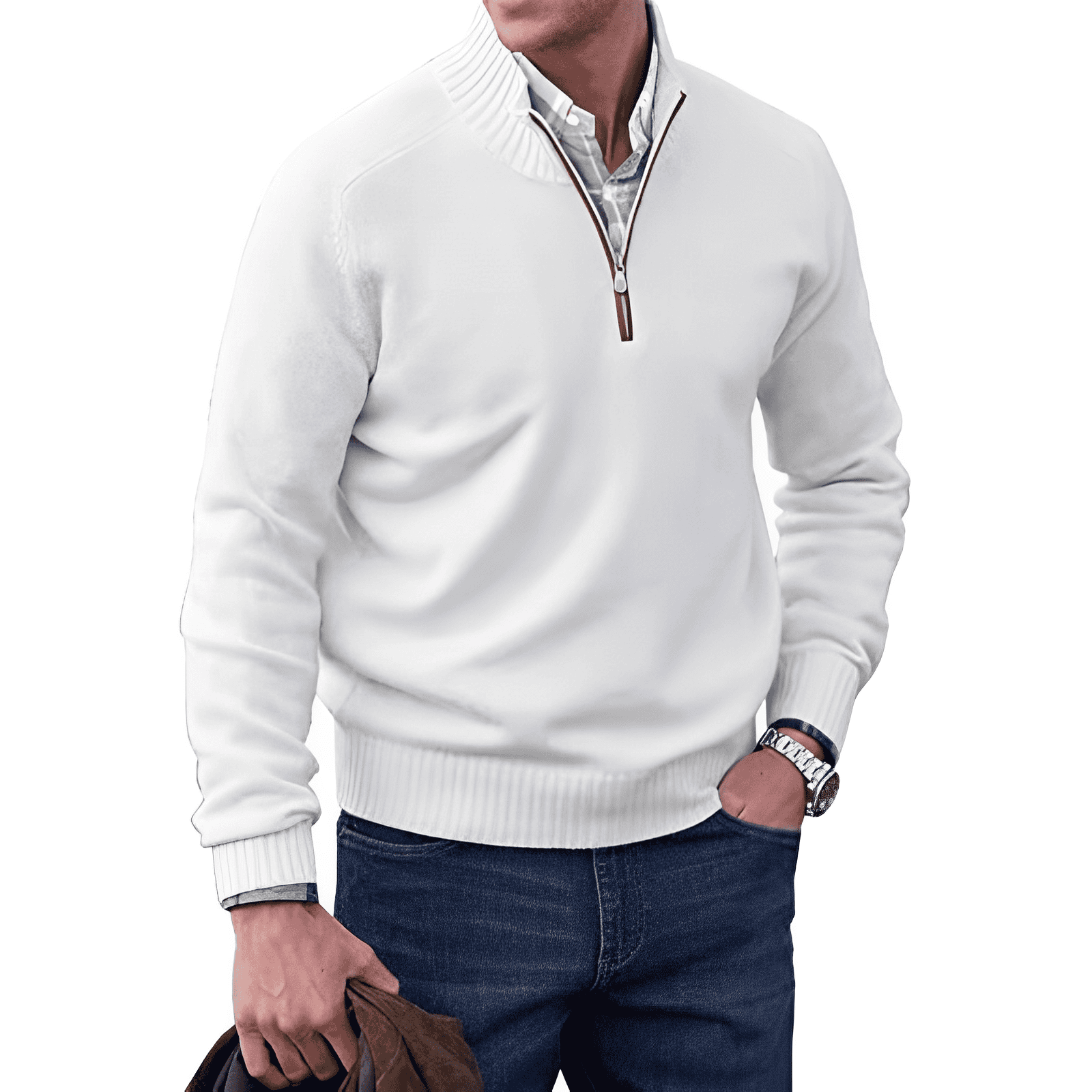 MODERN REGULAR-FIT ZIP PULLOVER | EFFORTLESS EVERYDAY ELEGANCE
