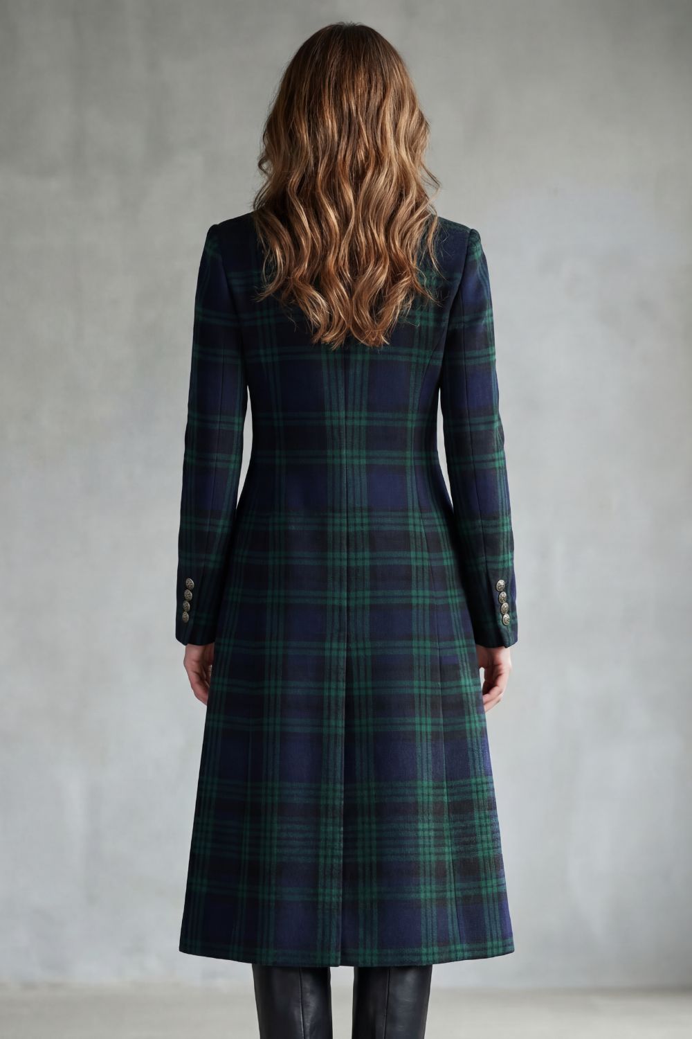 Rowleigh – Highland check silhouette – Wool blend coat