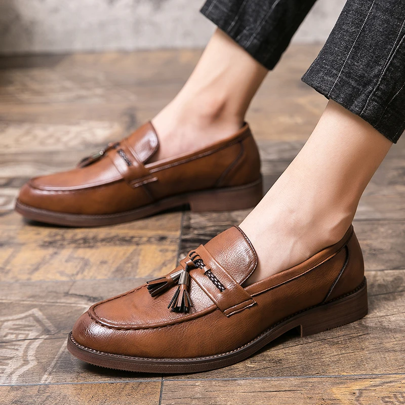 Leren Loafers met kwastjes