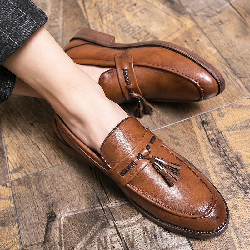 Leren Loafers met kwastjes
