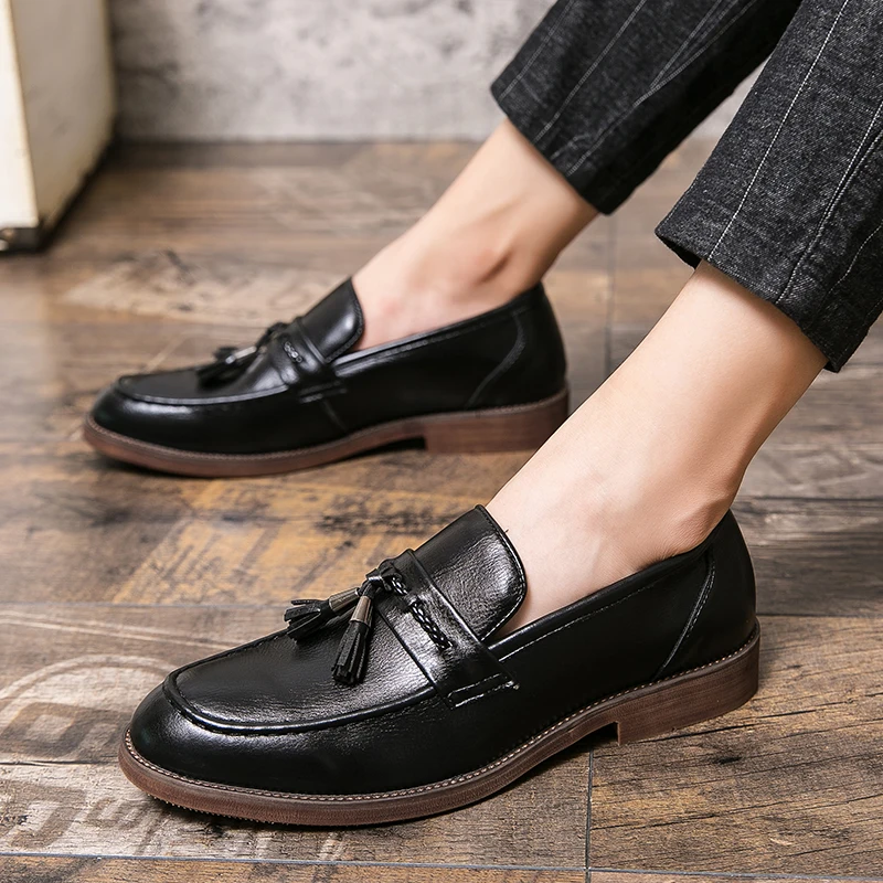 Leren Loafers met kwastjes