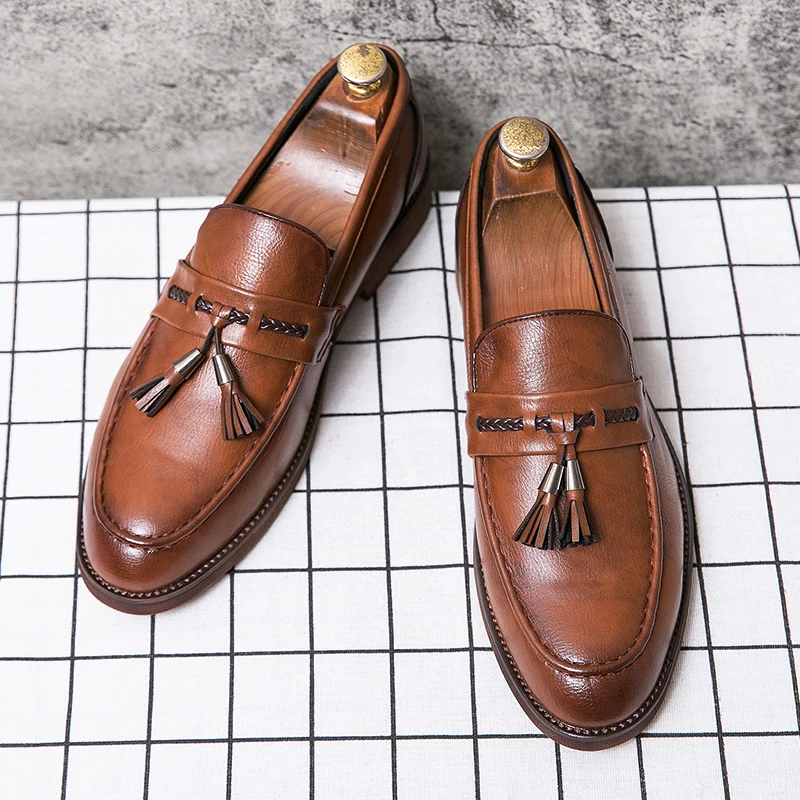 Leren Loafers met kwastjes