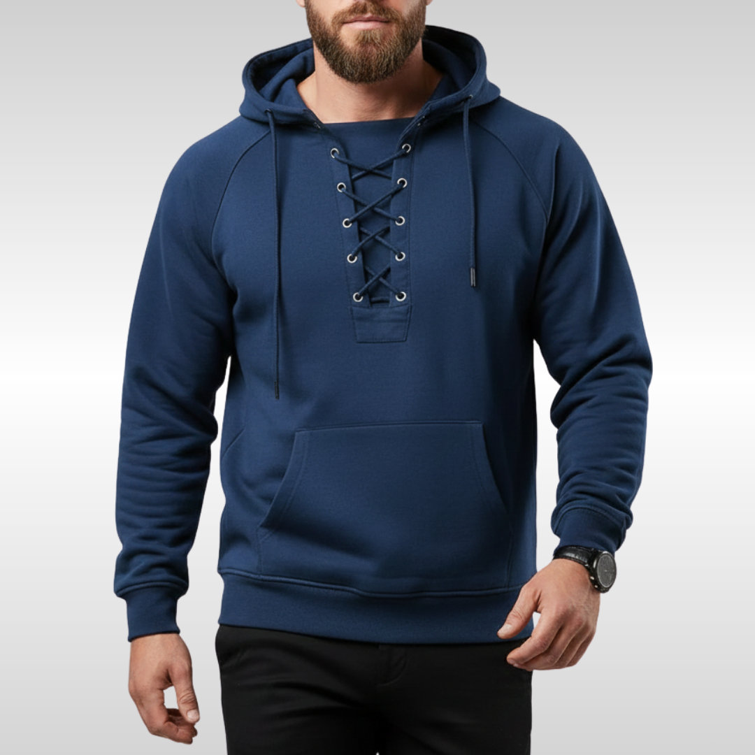 HARRICK LACE-UP HOODIE | RUGGED WARMTH WITH STYLE