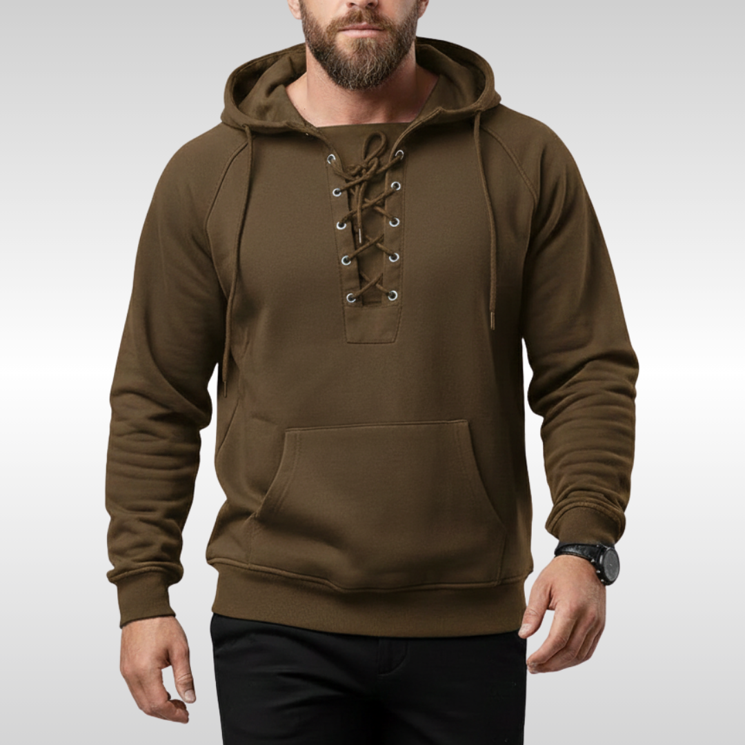 HARRICK LACE-UP HOODIE | RUGGED WARMTH WITH STYLE