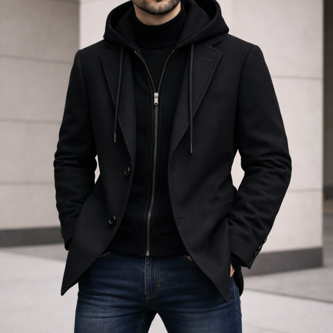 LORENZO DOUBLE-LAYER COAT | TAILORED ELEGANCE, ADAPTABLE WARMTH