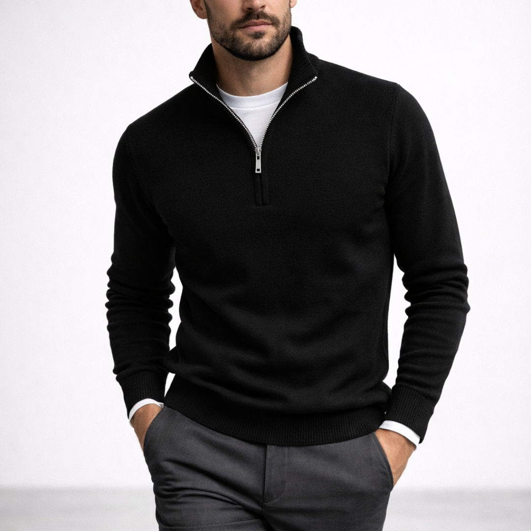MILLER ZIP SWEATER | CLEAN, COMFORTABLE, CONFIDENT
