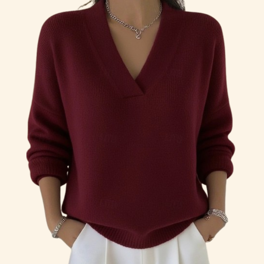 Nora | Pullover with V-Neck