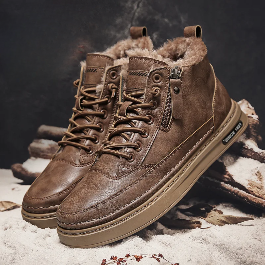 HEAVYWEIGHT LEATHER WINTER BOOTS | PREMIUM WARMTH WITH RUGGED ELEGANCE