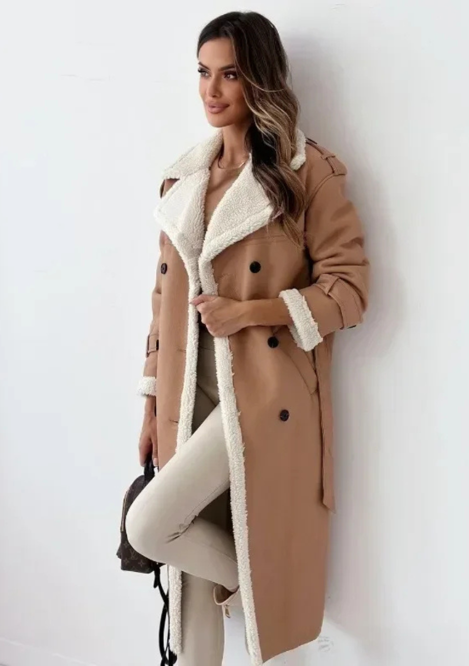 Elara | Teddy-Lined Trench Coat