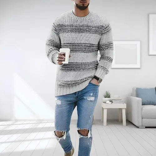 MODERN RELAXED-FIT KNIT | STRIPED SWEATER
